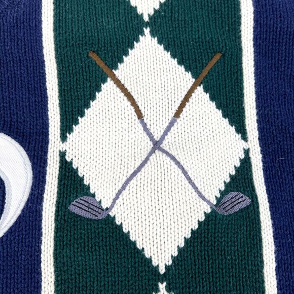 Vintage 90s Clubfellow 100% Cotton Golf Sweater Size 2XL - Picture 6 of 10